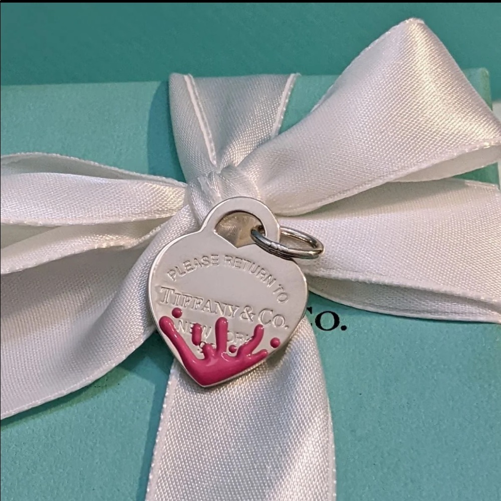 Tiffany & Co. pink splash heart necklace